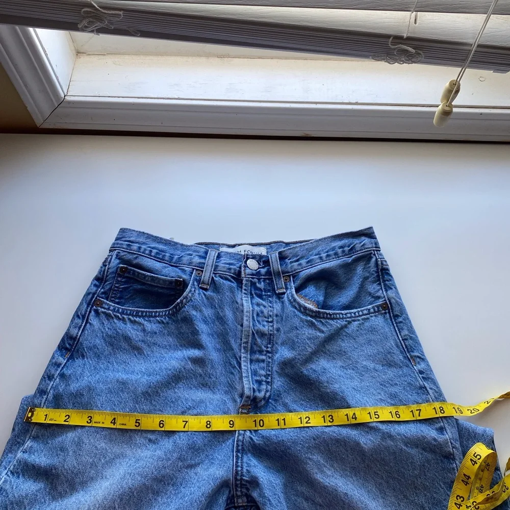 Denim Forum The Joni High Rise Loose 28L Woman 27 Medium Wash Streetwear Preppy - Picture 13 of 16